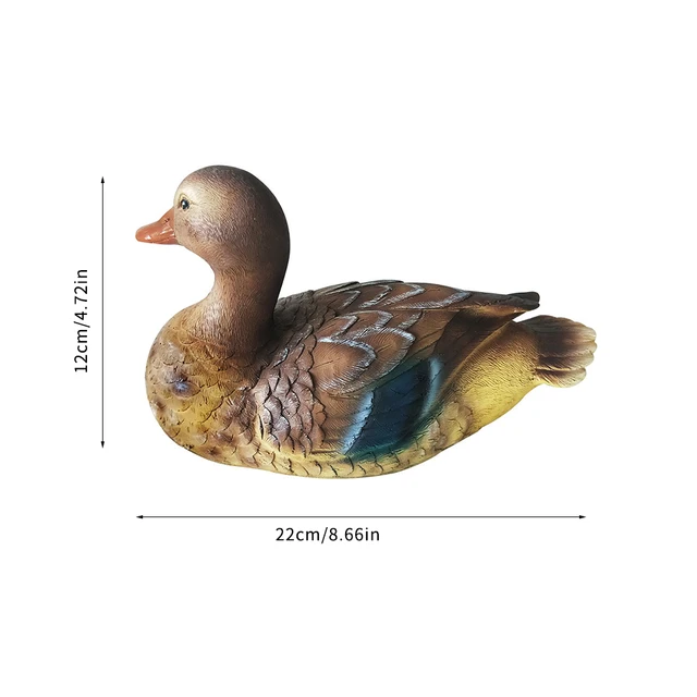 Mandarin Kacsa Szobor Tó Dísz Kézműves Dekoráció Medence Haltartályának Udvar Kertje Kültéri - Image 5