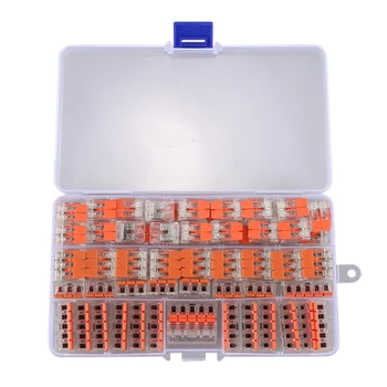 

75Pcs Lever Nuts Wire Connector Assortment Compact Splicing Connector Lever Nut Kit for Electrical Wires Solid Stranded Flexible