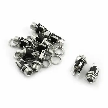 

10pcs 2.1mmx5.5mm DC Power Jack Socket PCB Mount Panel Solder Connector