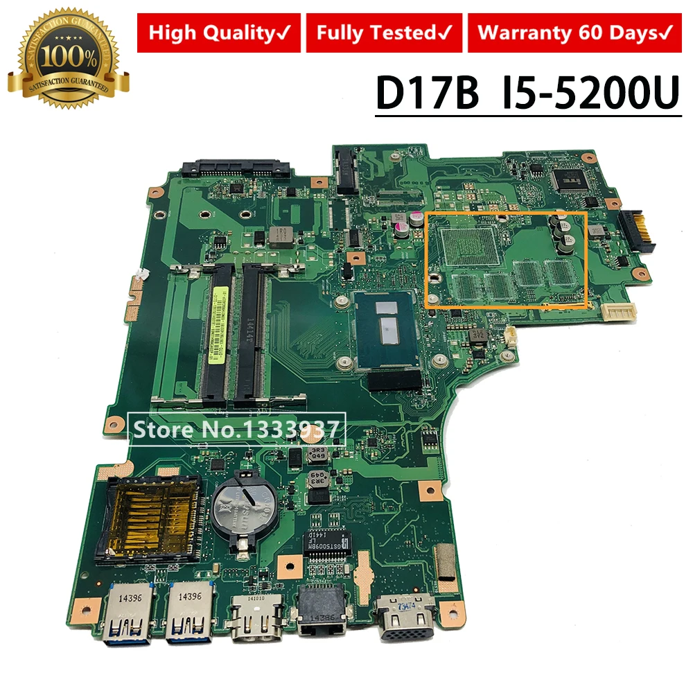 lower price  For ASUS PEGATRON D17B Laptop motherboard SR23Y I5-5200U Mainboard
