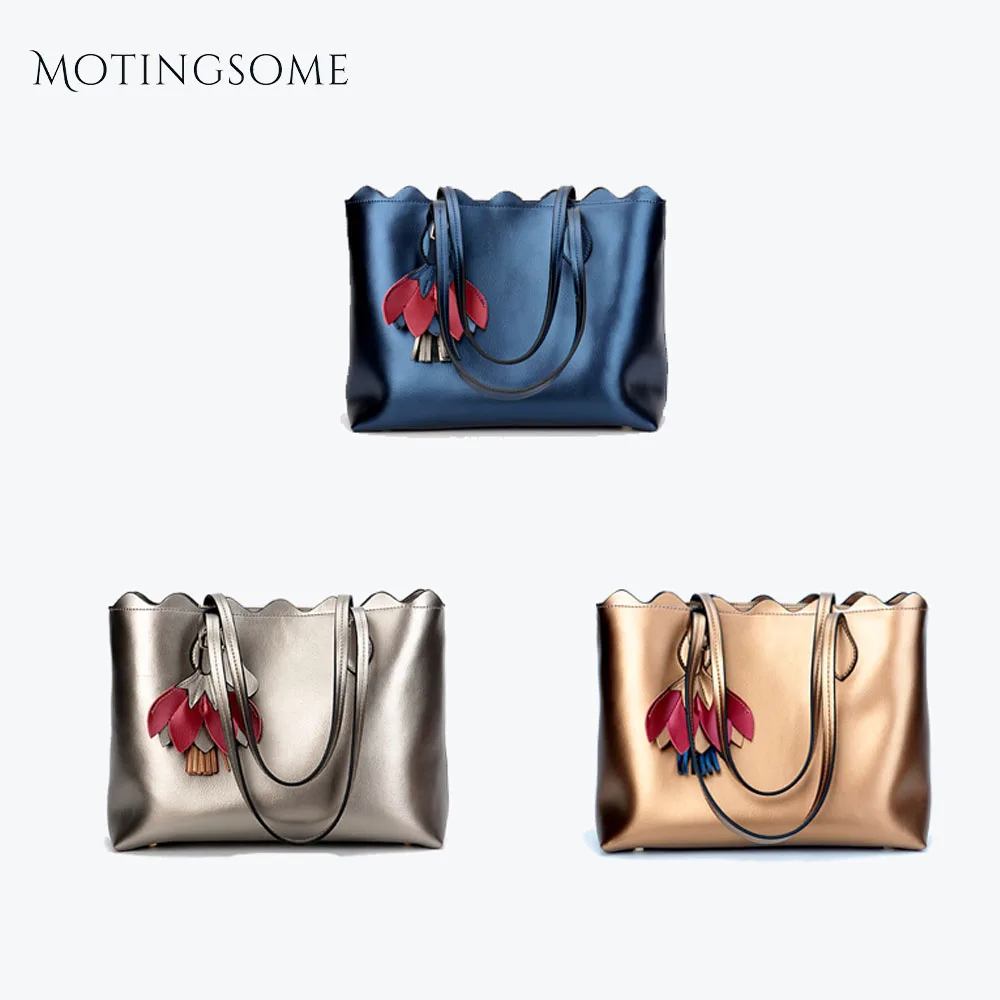 Роскошная жемчужная Сумка тоут из натуральной кожи качественная женская сумка