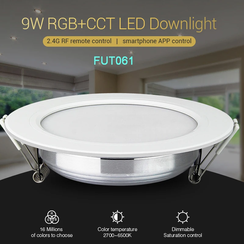 Miboxer 9 Вт RGB + CCT светодиодный потолочный светильник FUT061 с регулируемой яркостью
