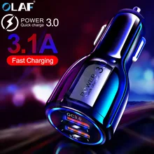 Автомобильное зарядное устройство Quick Charge 3,0 2,0 USB ЗУ для мобильного телефона 2 порта USB быстрое зарядное устройство для iPhone samsung huawei Tablet автомобильное зарядное устройство