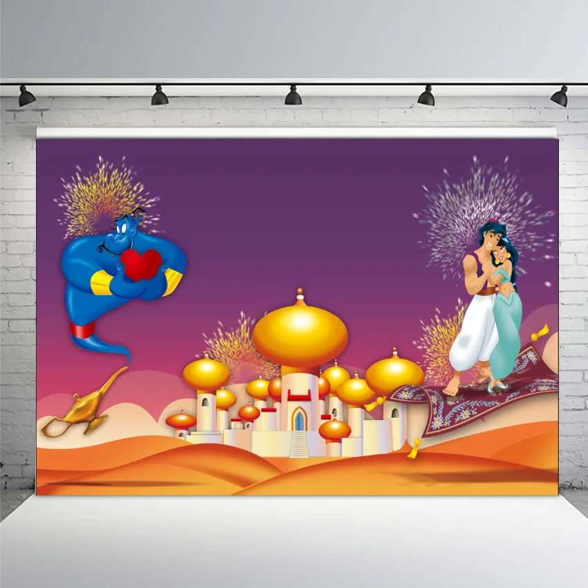 

Photography Backdrops Aladdin Palace Castle Jasmine Princess Flying Blanket Desert Custom Photo Studio Backdrop Background Vinyl