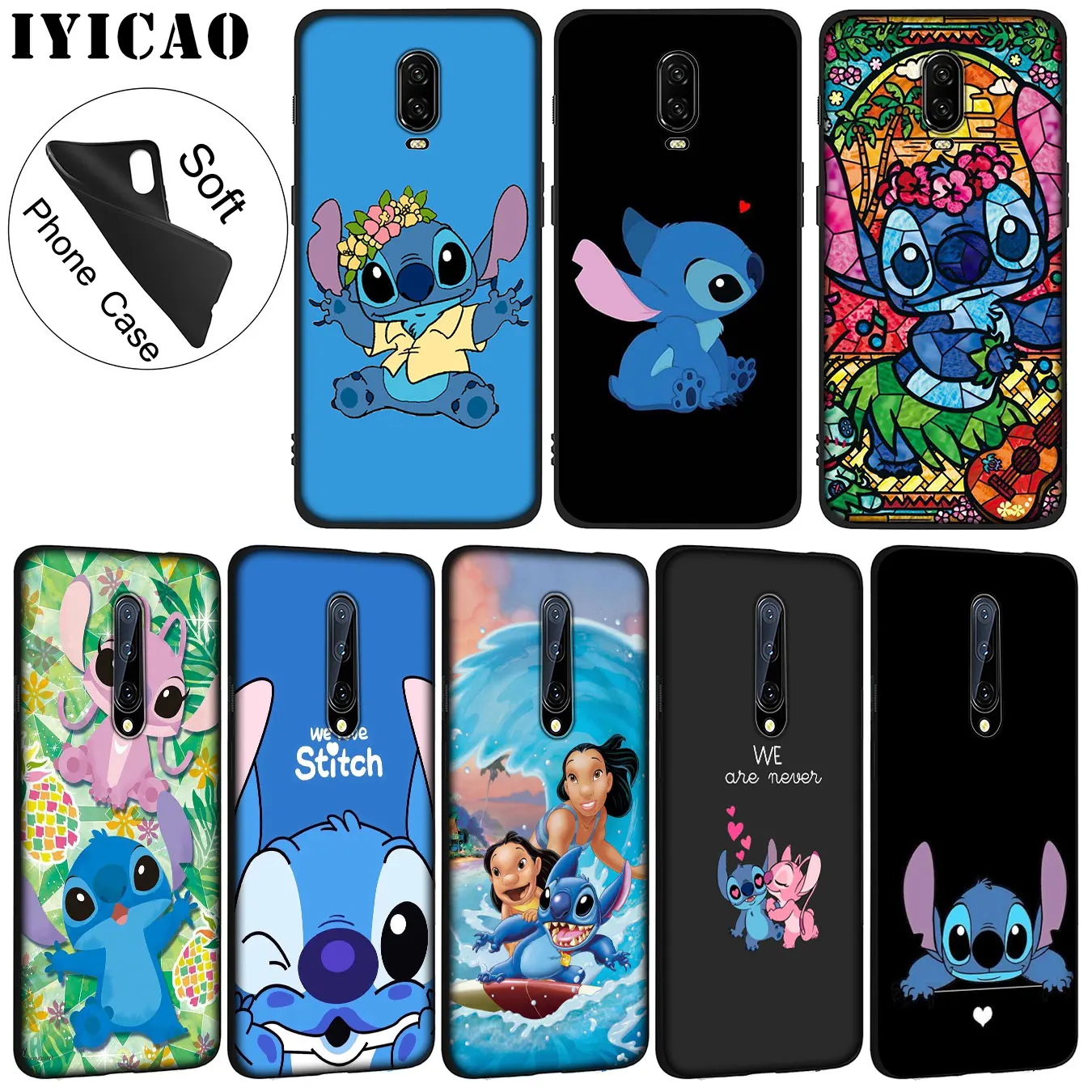 IYICAO милый Лило Ститч мультфильм мягкий силиконовый чехол для телефона Oneplus 7T 7 Pro 6T