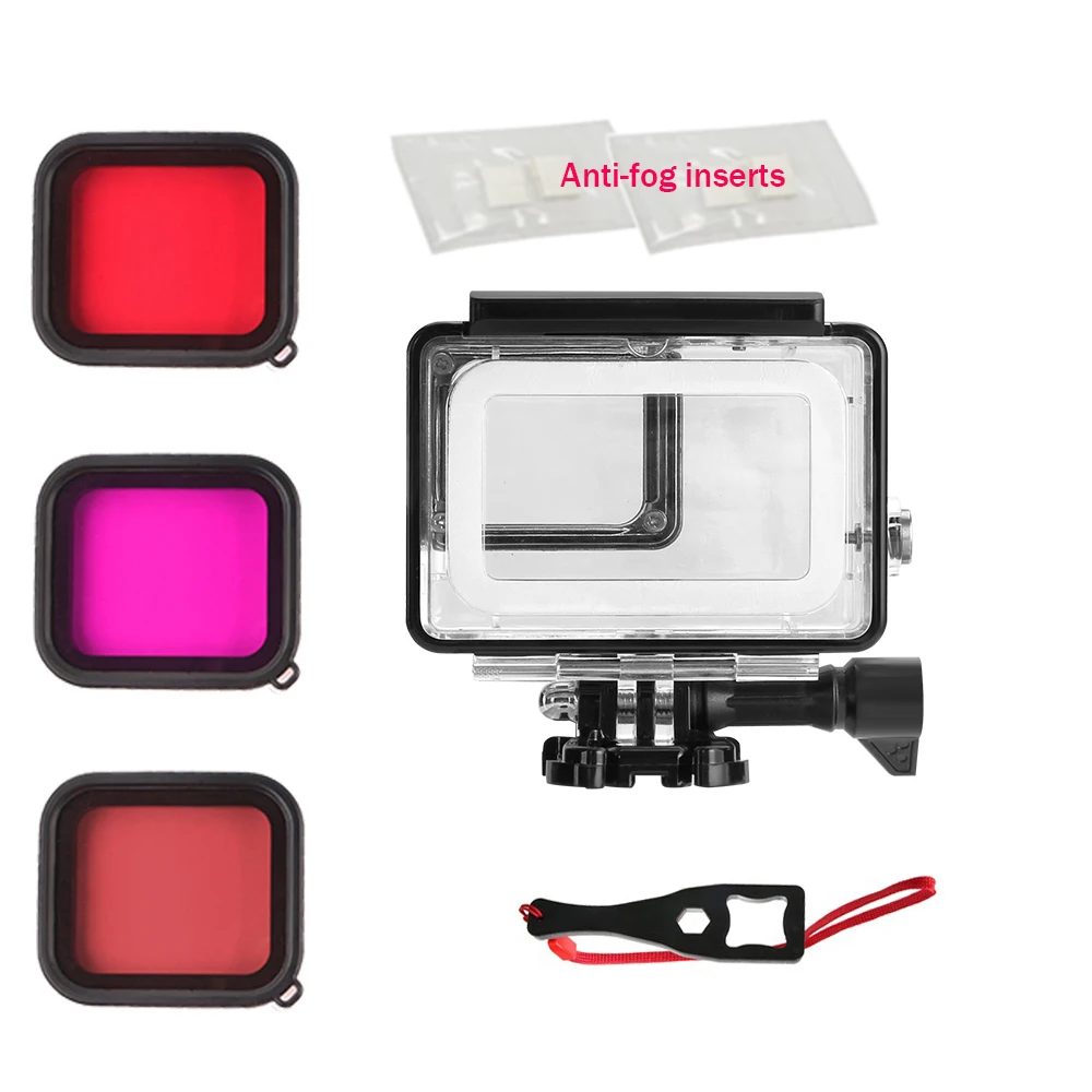 Husiway Waterproof Housing Case Filter Kit for Gopro Hero 7 6 5 Black | Электроника