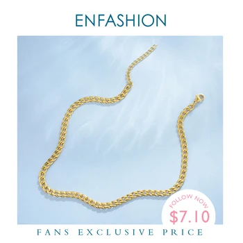 

ENFASHION Link Chain Choker Necklace Women Accessories Stainless Steel Gold Color Statement Men Necklaces Jewelry Gifts P193021