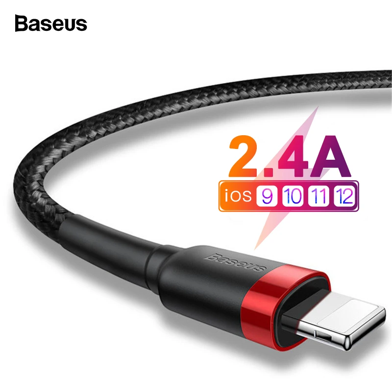 USB кабель Baseus для iPhone XS Max XR X 8 7 6 6s Plus 5 5S SE iPad Pro 2.4A Быстрая зарядка кабель для передачи данных кабели для мобильных телефонов USB кабель Baseus для iPhone XS Max XR X 8 7 6 6s Plus 5 5S SE iPad Pro 2.4A Быстрая зарядка кабель для передачи данных кабели для мобильных телефонов