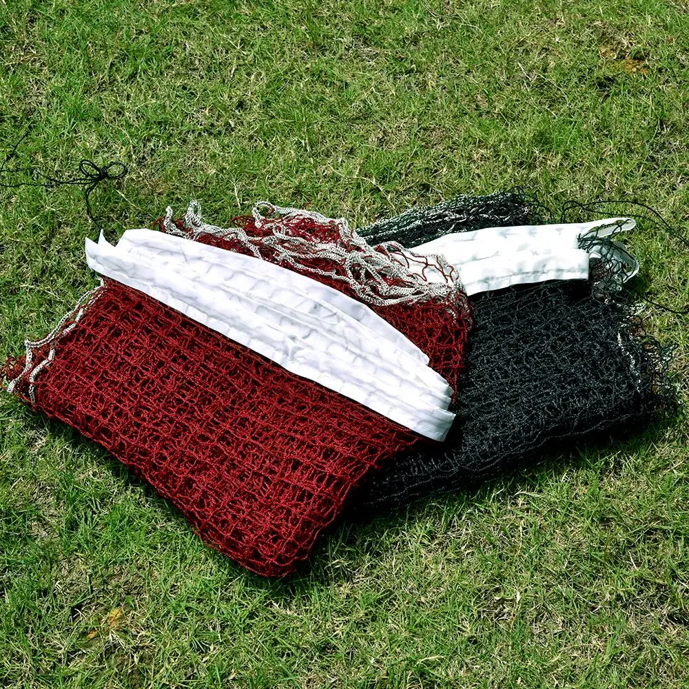 Professional Standard Volleyball and Badminton Tennis Net, Outdoor Sport Training, Red, 6.1m x 0.75m