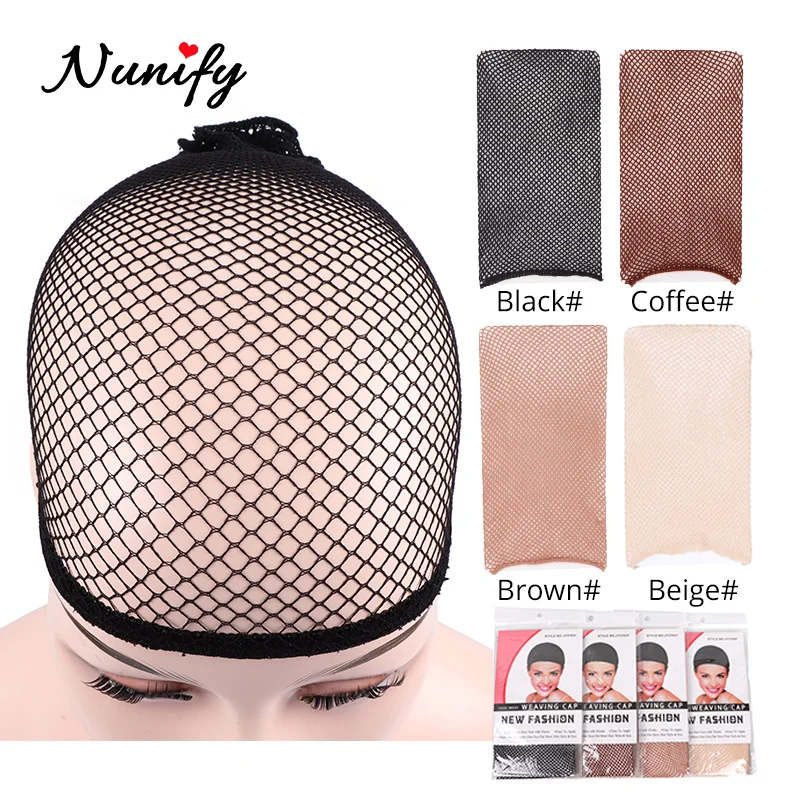 

Nunify Nylon Hairnet Materials For Wigs New Stretchable Elastic Hair Nets Snood Wig Cap Mesh Cosplay Black Color Fish Hairnet