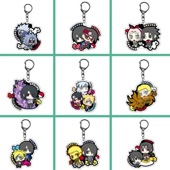 

1pc Anime Keychain Naruto Uzumaki Uchiha Itachi Kakashi Cartoon Figures Acrylic Pendant Bag Accessory B