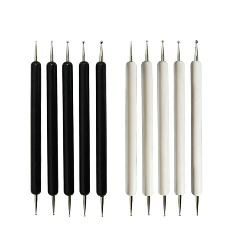 

Paint Brushes Pen Double Head Carving Sculpture Sculpting Tools Art Craft Pottery Clay Dolls Tools Nail Point Pen 5PCS/Pack