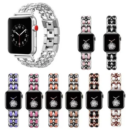 Ремешок из нержавеющей стали для Apple watch band 44 мм/42 мм correa роскошный браслет с