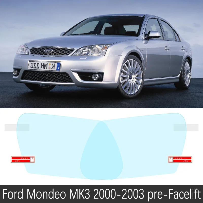 Полное покрытие Защитная противотуманная пленка для Ford Mondeo mk3 mk4 mk5 Fusion 2000~ Автомобильное зеркало заднего вида непромокаемые аксессуары - Название цвета: Monden MK3 2000-2003