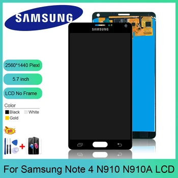 

5.7" Display For SAMSUNG Galaxy Note 4 LCD Touch Screen for SAMSUNG Note 4 Display Note4 N910 N910A N910F N9100 LCD + Gift