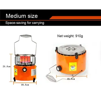 

2 In 1 Camping Stove Portable Safe Low Energy Consumption All Year Round Use Heater Camping stove for Outdoor Winter Use