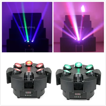 

rotating dj 6x10w rgbw 4 in 1 beam led moving head lyre effect stage light led moving head for dj concert TV