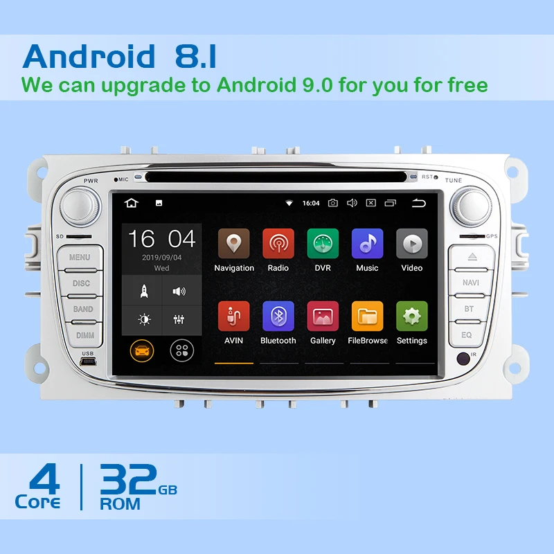 2 din Android 8 1 Автомобильный мультимедийный плеер для Ford Focus mk2 Transit Connect S MAX Kuga Mondeo 4 Wifi