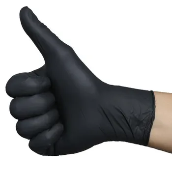 

100Pcs Disposable Gloves PVC Black/White/Blue/Transparent Non-Slip Universal Vinyl Gloves for Dishwashing/Kitchen/Work/Garden