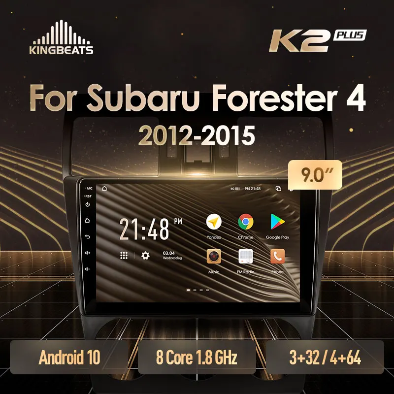 KingBeats штатное головное устройство For Subaru Forester 4 SJ 2012 2015 GPS Android 10 автомагнитола на