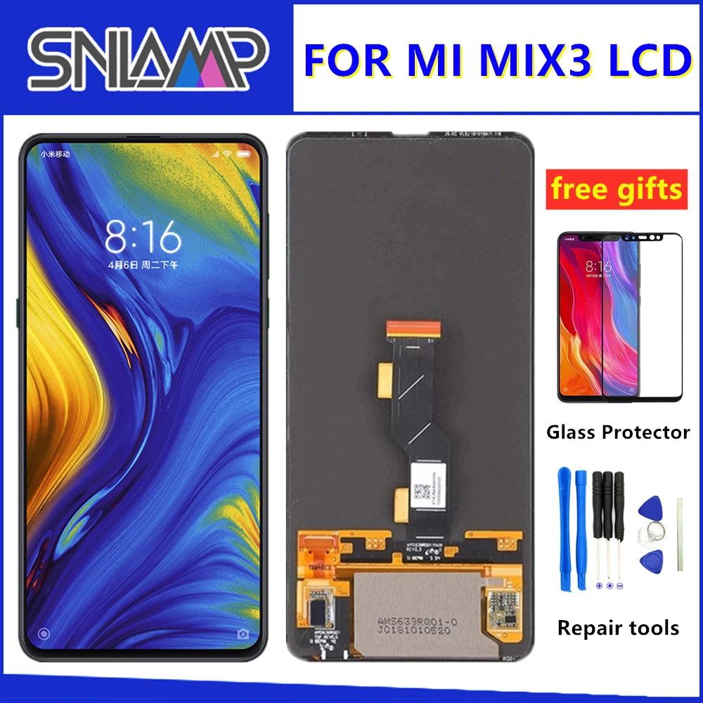 

Origian Amoled LCD For XIAOMI MIX 3 Display Touch Screen Digitizer Assembly With Frame For Mi Mix3 Mix 3 LCD Screen Replacement