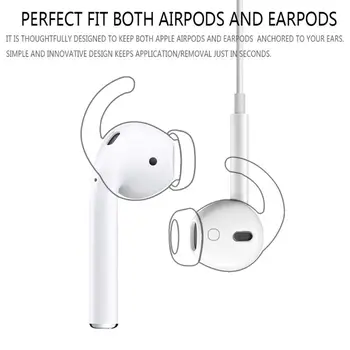 

3Pair Antislip Silicone Earcap Eartips Protective Cover Earbuds Storage Bag for Airpods Earpods Earphone Accessories B85B