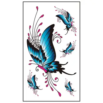 

Waterproof Temporary Tattoo Sticker Butterfly Design Fake Tattoo Women Sexy Chest Tattoo Scars Cover Flash Tattoo Decal