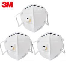 3 м 9001 в 3 шт. респиратор для твердых частиц KN90 маски с дыхательным клапаном Aganist PM2.5 Smog-proof пыленепроницаемый рот муфельная