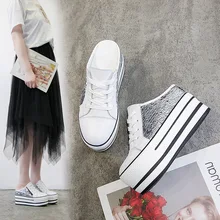 Женская спортивная обувь на толстой подошве, с блестками, полускользящая Женская прогулочная обувь кожаные женские спортивные сандалии на рифленой подошве ZW-60