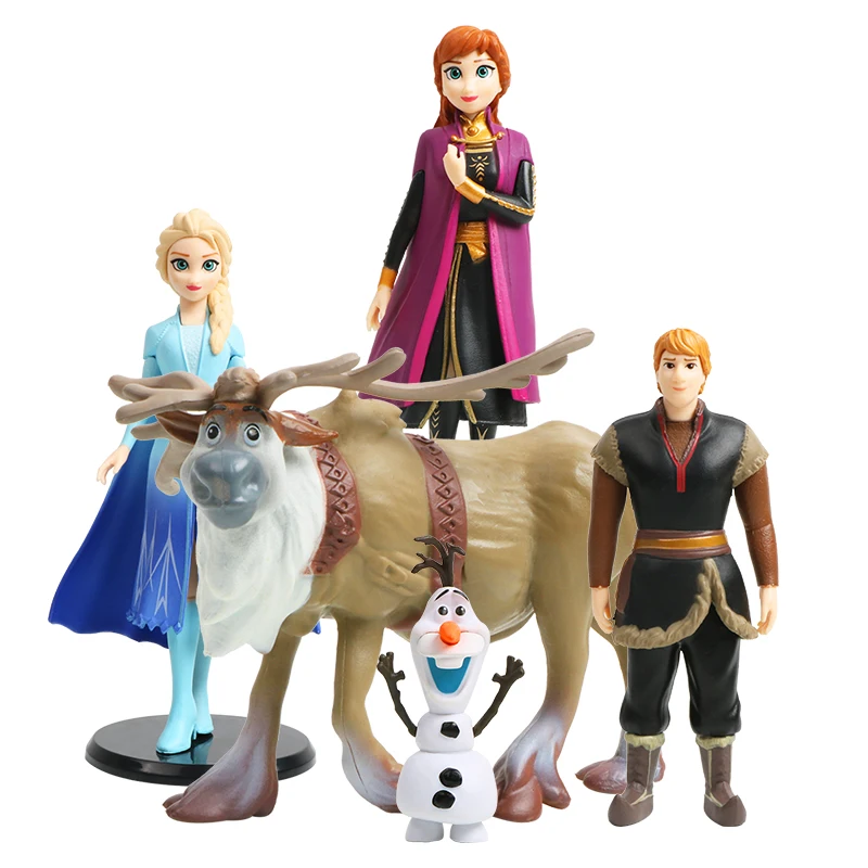 5 шт./компл. Disney Холодное сердце 2 Эльза Анна принцесса кукла Олаф Кристофф ПВХ