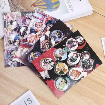 

8Pcs/Set Anime Demon Slayer: Kimetsu No Yaiba Cosplay Badge Cartoon Collect Backpacks Bags Badges Button Brooch Gift