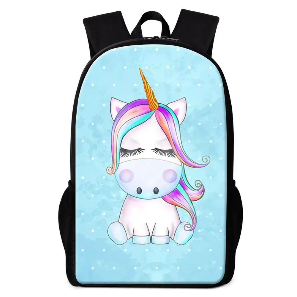 Sac A Dos Единорог единорог мультфильм животных для женщин Девушка Рюкзак для школы 16 дюймов Начальная студентка Bookbag дети рюкзак Mochilas - Цвет: Backpack19