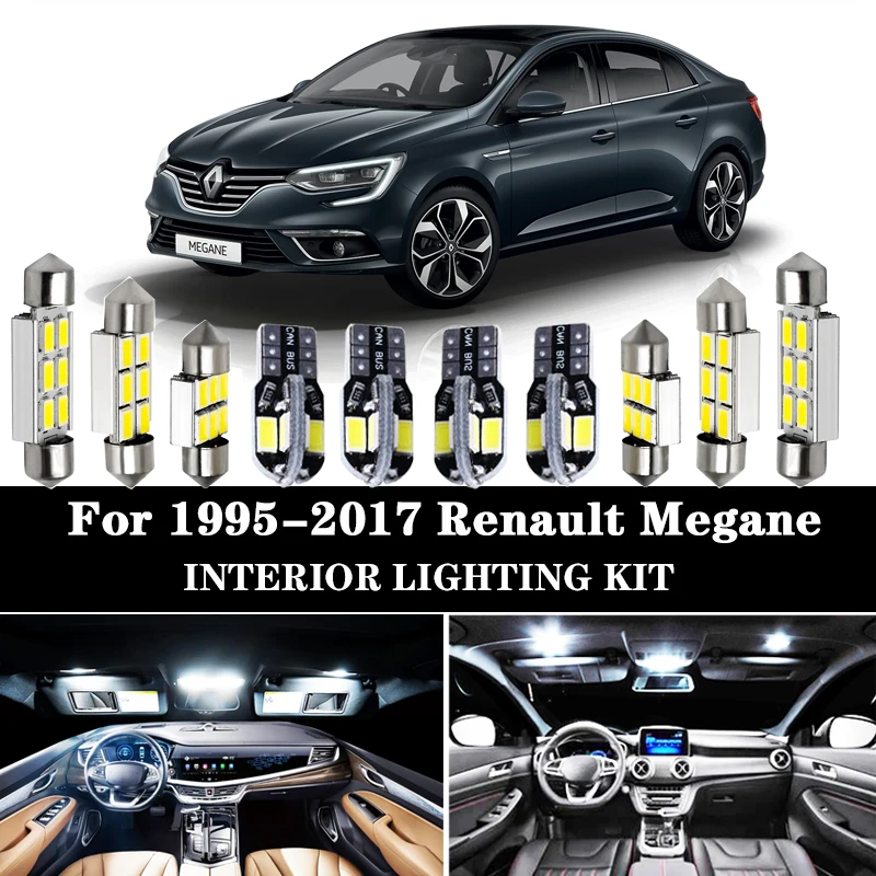 Светодиодная лампа для чтения салона автомобиля 100% белый свет без ошибок Renault Megane