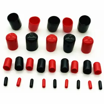 

100pc Screw Rubber End Cap Cover Round Seal Plug End Cap for Pipe Plastic Tube Hub Thread Protector M2 M2.5 M3 M4 M5 M6 M8 Black