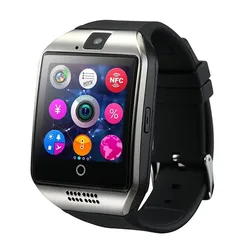 Q18 Smart Watch Full Touch Screen High-Definition Bluetooth Fitness Tracker Waterproof Metal Frame Sim TF Card Only for Android