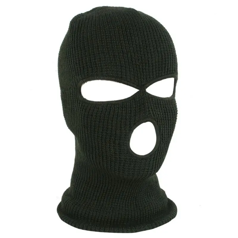 Halloween 3-Hole Knitted Full Face Cover Winter Warm Neon Balaclava Mask Hat