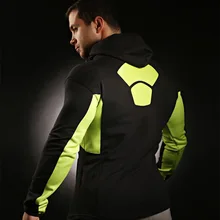 Мужская Облегающая рубашка из чистого хлопка на молнии, эластичная Спортивная повседневная толстовка с капюшоном, спортивная одежда для мужчин