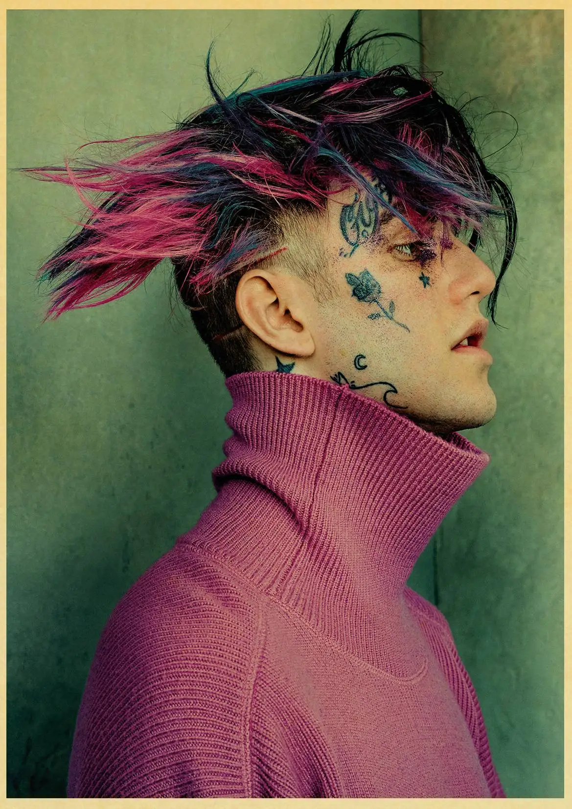 Американский хип хоп рэпер Lil Peep ретро постер крафт бумага художественная