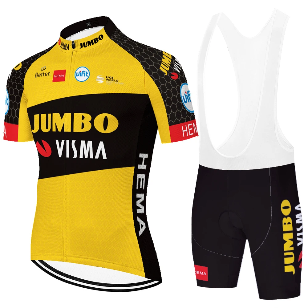 Новинка 2021 Джерси JUMBO VISMA для велоспорта летняя одежда чемпиона на горном