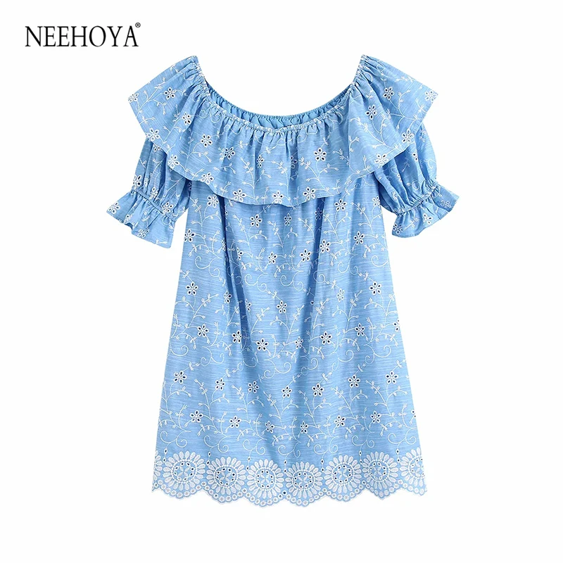 Женское мини-платье с оборками винтажное платье открытыми плечами и подкладкой