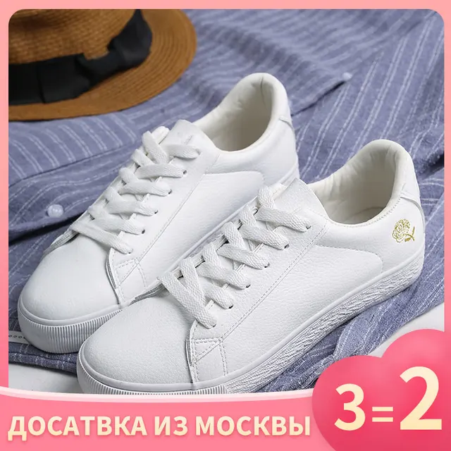 US $17.33 GOGC White Shoes Woman Sneakers Flat Shoes Spring Summer Leather White Sneakers Women 2019 running 