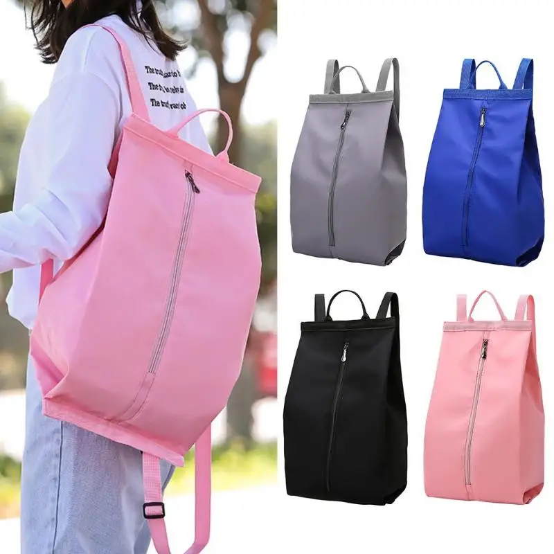 

Oxford Waterproof Backpack Travel Sport Fitness Large Capacity Unisex Solid Color Gym Folding & Knapsack