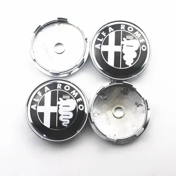 

4pcs 60mm Wheel Center Hub Caps Car Emblem Badge Logo Wheel Center Cap For Alfa Romeo Giulietta Spider GT Giulia Mito 147 156