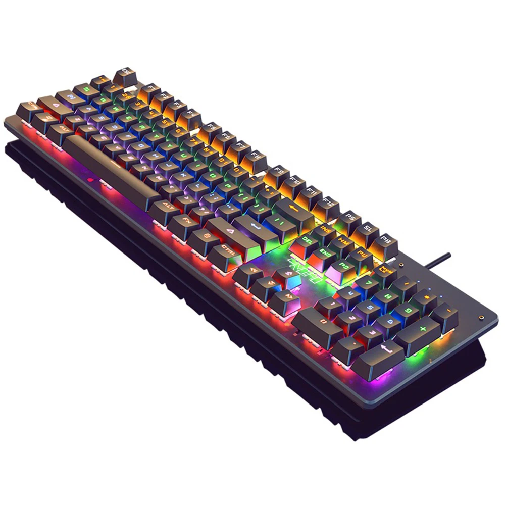

Mechanical Keyboard 104 keys Black Blue Switch Mix Backlit Gaming Keyboards for Tablet Desktop Computer Gamer Russian