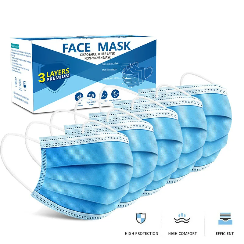 Mascarilla de protección contra el polvo de 3 capas, mascarilla desechable con sujeción para las orejas, mascarilla de seguridad antipolvo con filtro