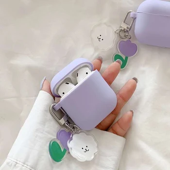 

sFor Inpods I12 I11 I10 I9s I13 Case Korea Cute Bear Cartoon Case Air Pods Luxury Flower Keyring Silicone Earphones Case Cover