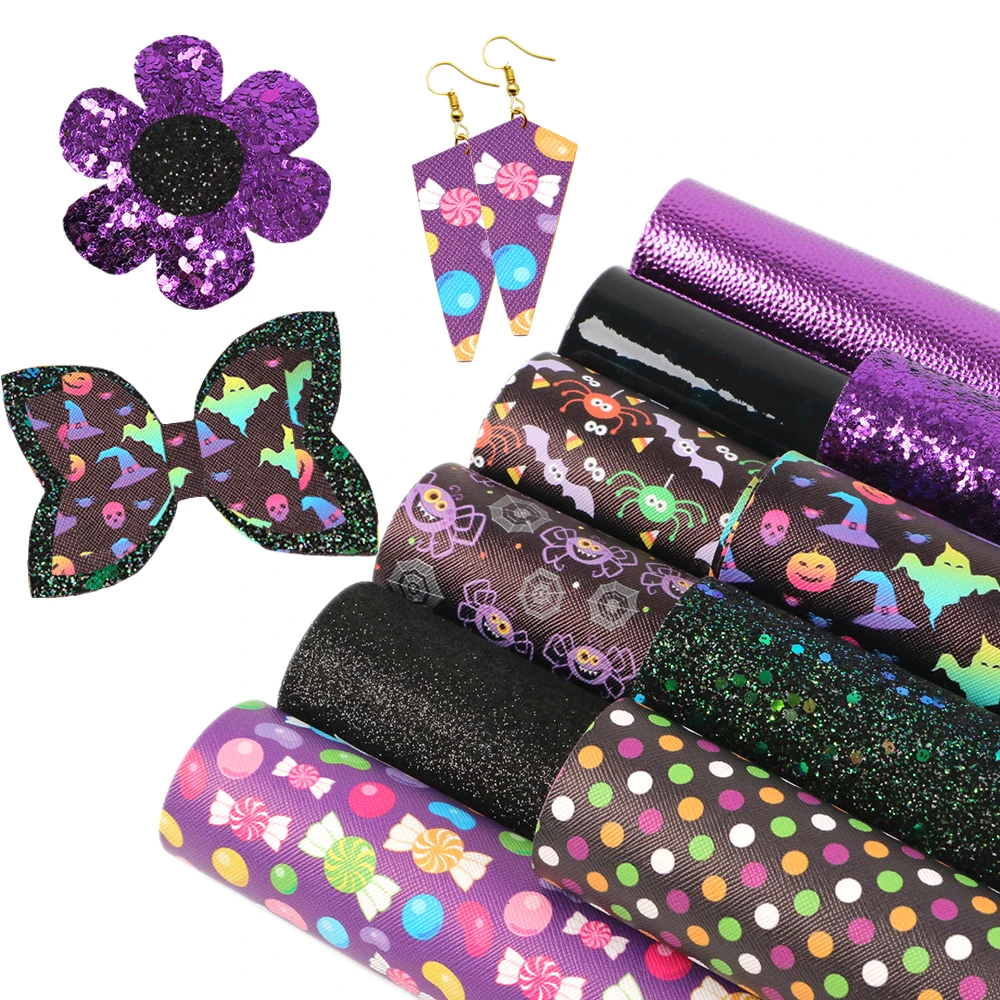 David accessories 10 шт./компл. 20*34 см, наряды для Хэллоуина, мульти-Материал искусственная кожа набор «сделай сам» с бантом Сумка Материал, 1Yc8042
