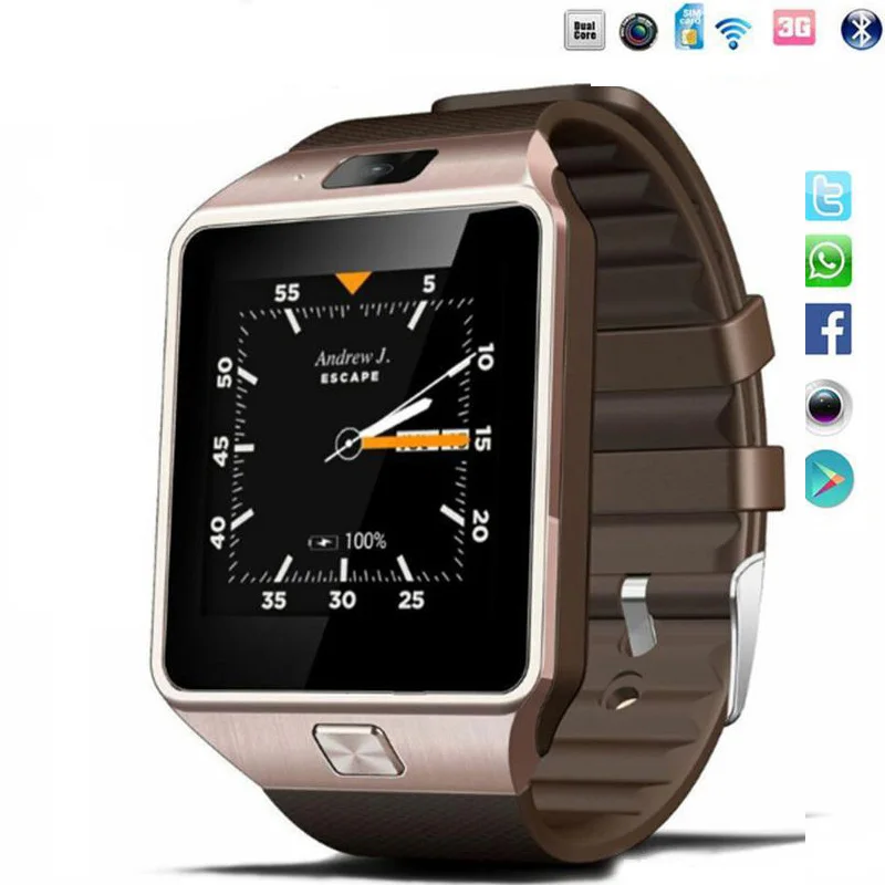 

Smart Watch Clock with Sim Card Slot Push Message Bluetooth Connectivity Android Camera Electronic Smartwatch Men Watch 2020 NEW