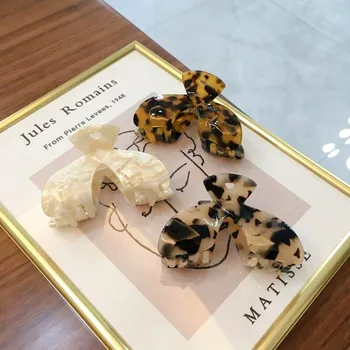 

INS Fashion Acetate Geometric Hair Accessories Sexy Retro Leopard Large Hair Clip Catch Claw Clip For Women Girls Headdress Gift