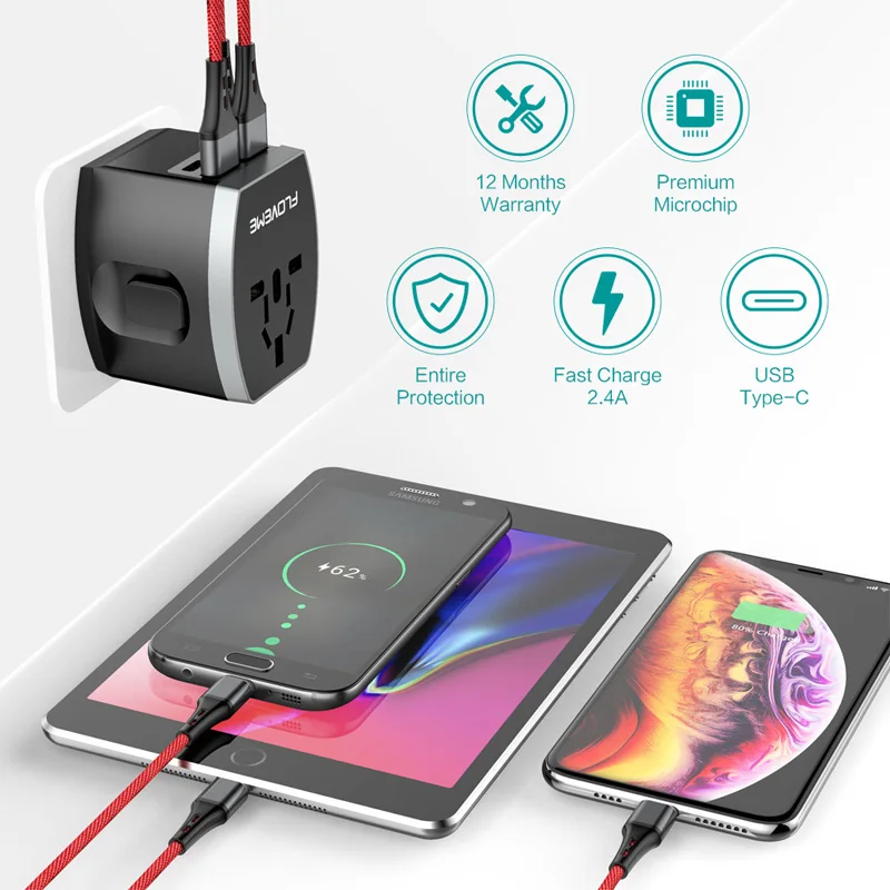 5V 2,4 APlug двойное зарядное устройство USB для iphone ipad ipod Универсальное зарядное устройство для мобильного телефона настенное зарядное устройство переменного тока для Xiaomi samsung